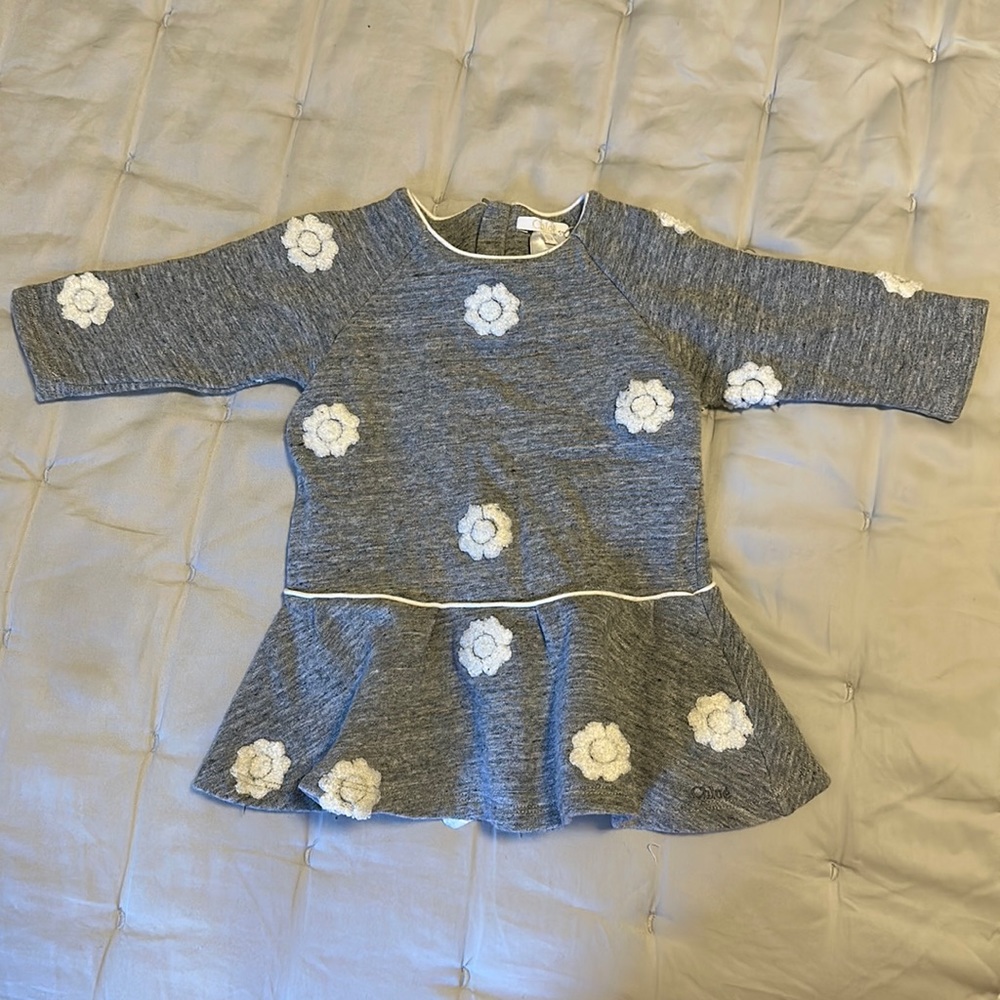 Chloe baby girl sweatshirt dress